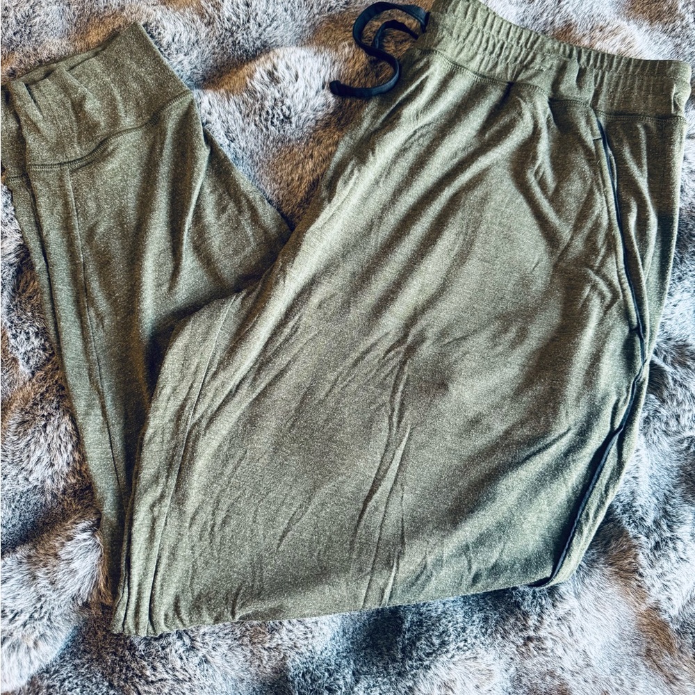 Tommy John Men’s Lounge Jogger Pants Green Size XL Soft Stretch Drawstring
